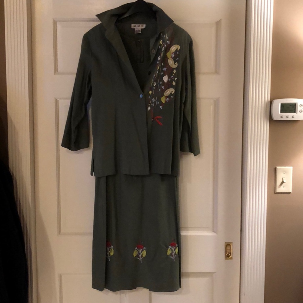 Midi dress with jacket